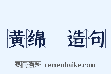 黄绵襖造句是什么意思的图片